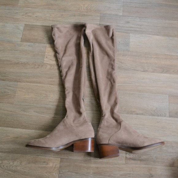 NWT Steve Madden Women's Garen Over The Knee Taupe Tan Suede Boot Size 7 - Picture 5 of 9